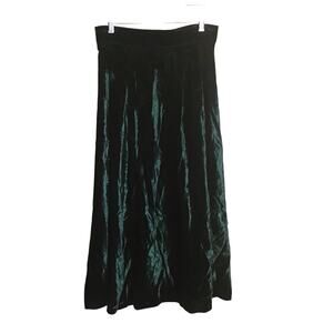 Talbots  Vintage Women Holiday Velvet Skirt Sz. 10 Green EUC Holiday Christmas